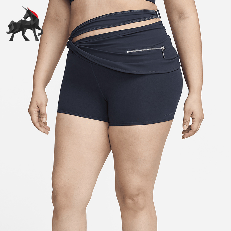 耐克女士女士拉链时尚分层式短裤