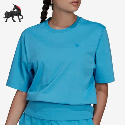 Adidas/阿迪达斯正品三叶草TEE 女子舒适休闲运动短袖T恤 HC7077