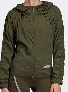 Adidas/阿迪达斯正品秋季新款女子连帽全拉链防风外套EA2175