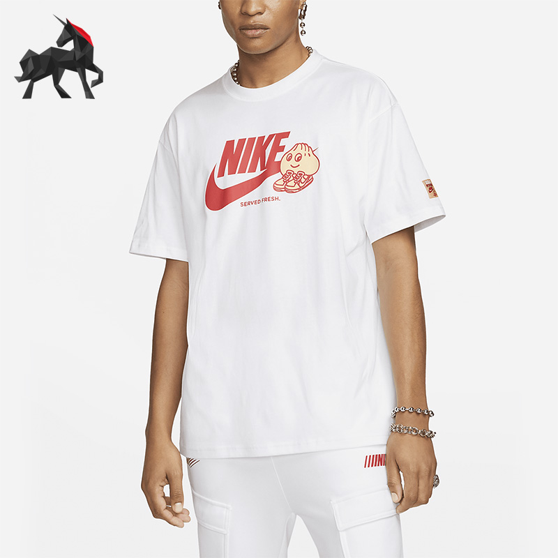 耐克春季男子圆领印花休闲短袖