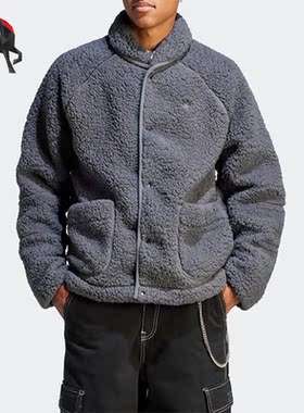 Adidas/阿迪达斯正品三叶草男子保暖摇粒绒休闲外套IJ0716