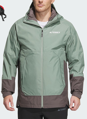 Adidas/阿迪达斯正品户外男士三合一羽绒内胆冲锋衣IP0735