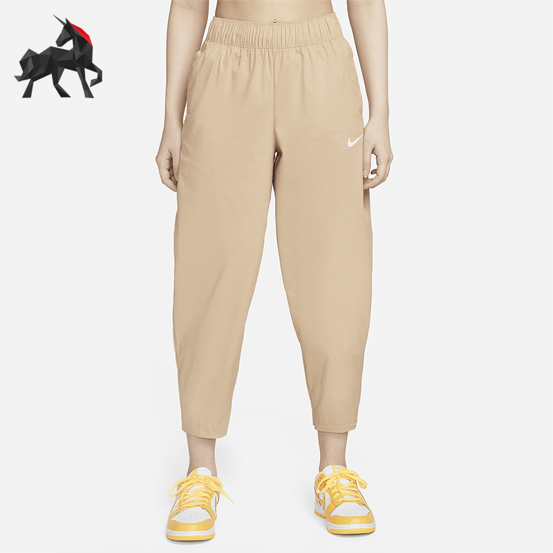 耐克女子跑步健身训练收口长裤