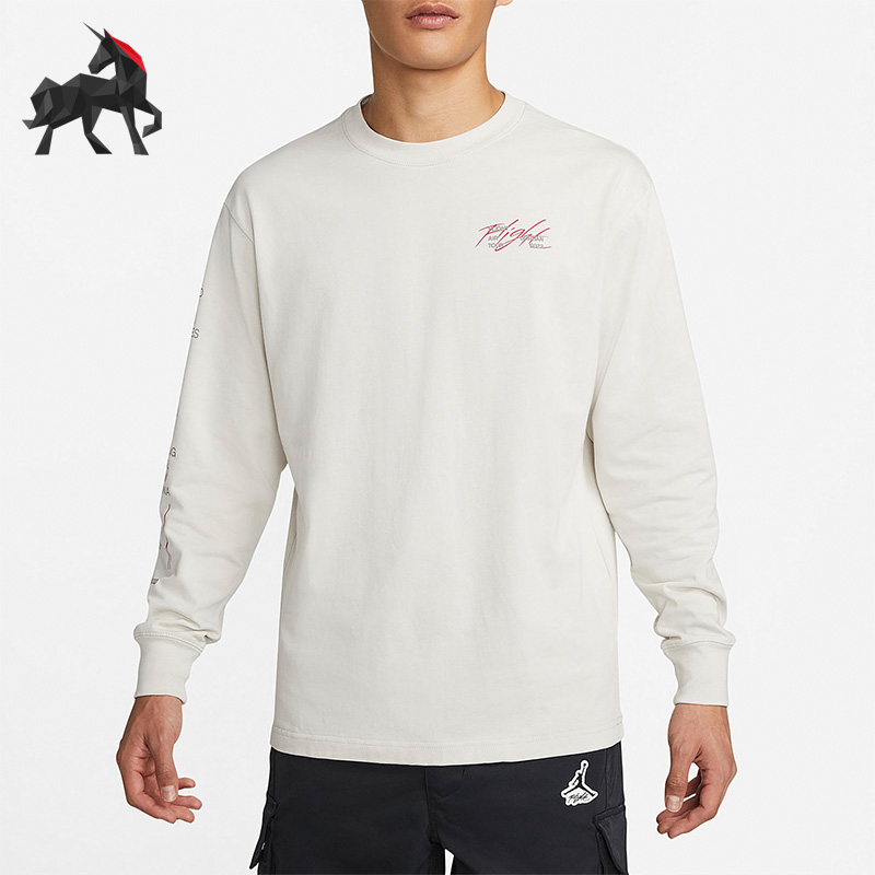 Nike/耐克正品JORDAN男子透气圆领运动长袖T恤DM0847-104