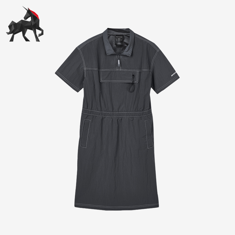 斯凯奇正品女子休闲连衣裙