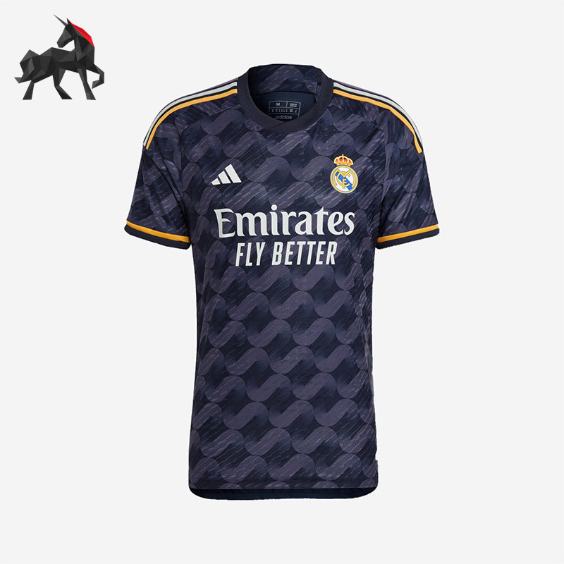 Adidas/阿迪达斯正品皇马球员版客场男子足球短袖球衣IA5138