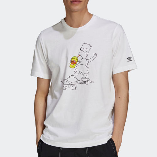 Adidas/阿迪达斯正品年男子三叶草卡通印花运动短袖T恤HA5811
