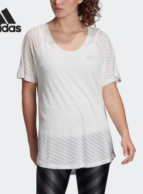 Adidas/阿迪达斯正品 春季女子运动圆领短袖T恤 FL4914