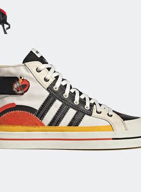 Adidas/阿迪达斯正品NEO运动男女同款夏高帮休闲帆布鞋板鞋GY2187