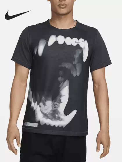 Nike Genuine Summer Men's Sports and Leisure Printed Short-Sleeved T-Shirt Dv9296-010
