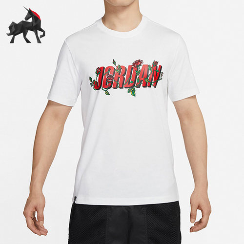 Nike/耐克正品Air Jordan男子运动休闲舒适圆领T恤DQ7389-100