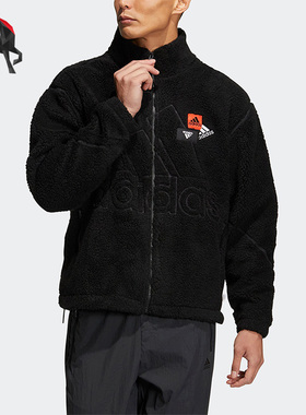 Adidas/阿迪达斯正品冬季男子仿羊羔绒保暖外套HN8953