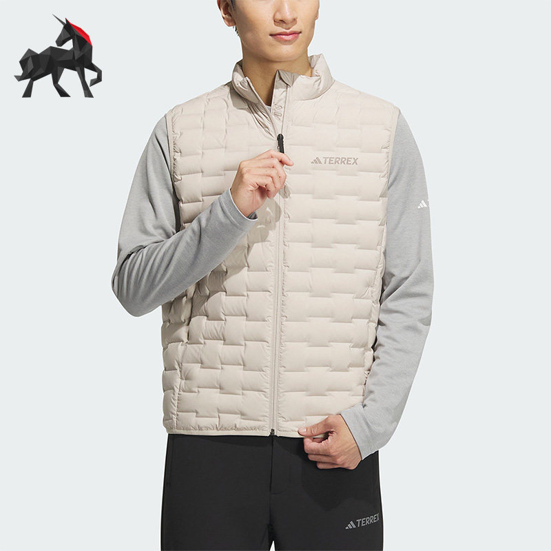 阿迪达斯正品男子羽绒马甲