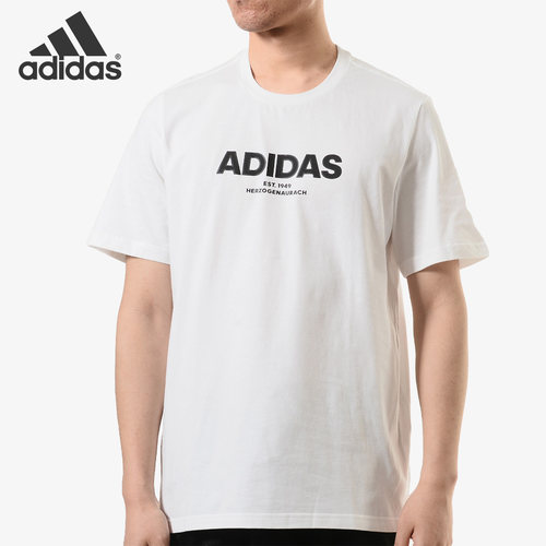 Adidas男子运动透气圆领短袖T恤