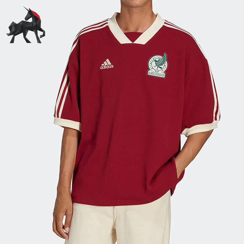 Adidas/阿迪达斯正品墨西哥队复古半袖足球夏季男子球衣 HF1445