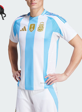 Adidas/阿迪达斯正品阿根廷队球员版主场男士足球短袖IP8388