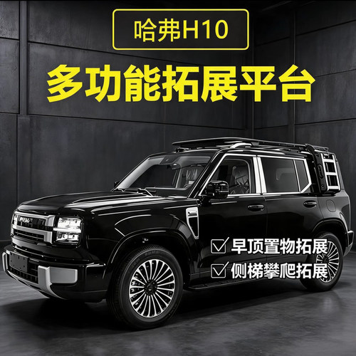 长城H10哈弗H10车顶行李架车顶平台爬梯书包侧帐改装件