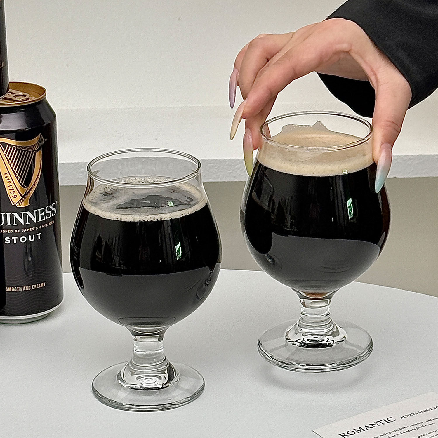 ins网红高颜值黑啤杯啤酒杯