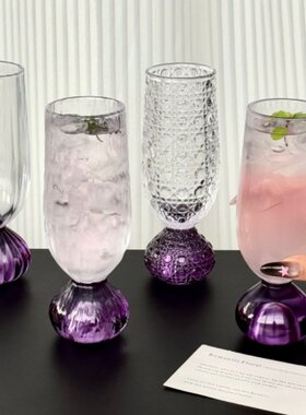 ins风高颜值厚底气泡玻璃杯