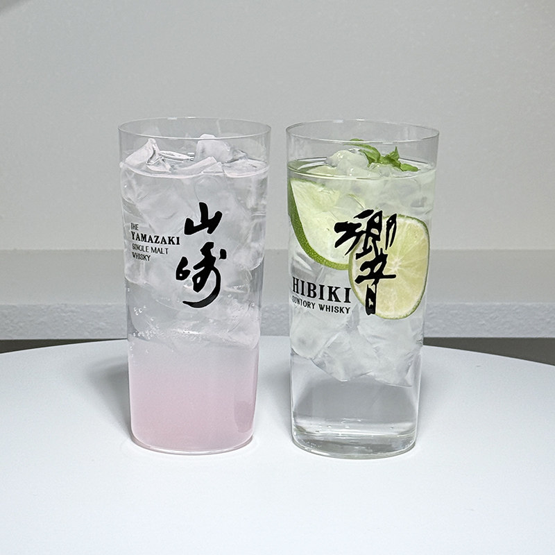 HLK日式超薄水割威士忌酒杯玻璃杯创意个性文字刻印饮品杯高街风
