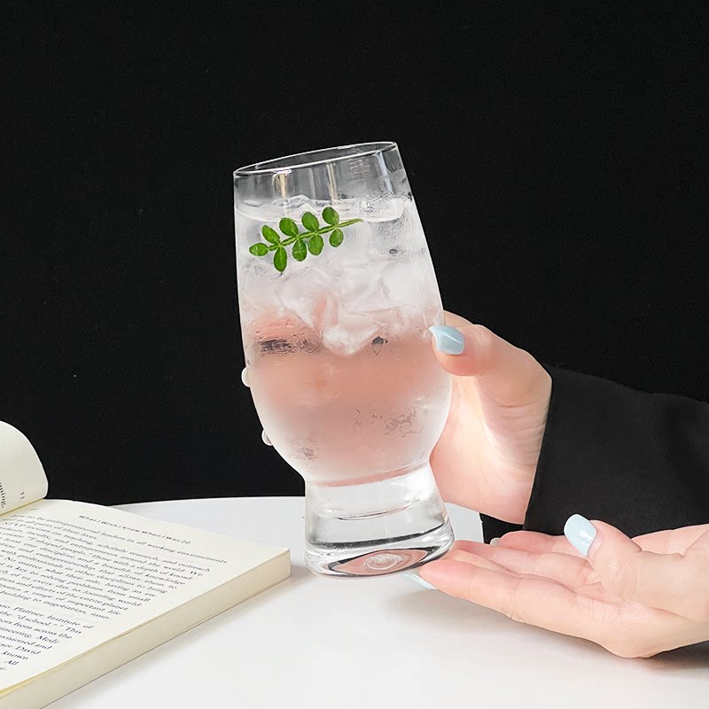 胖胖玻璃果茶杯夏天家用创意透明高颜值女冷饮料喝水果汁啤酒杯子