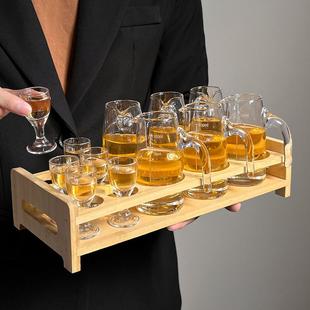 酒具家用高级小号白酒杯一口杯酒盅 轻奢高档玻璃白酒杯分酒器套装