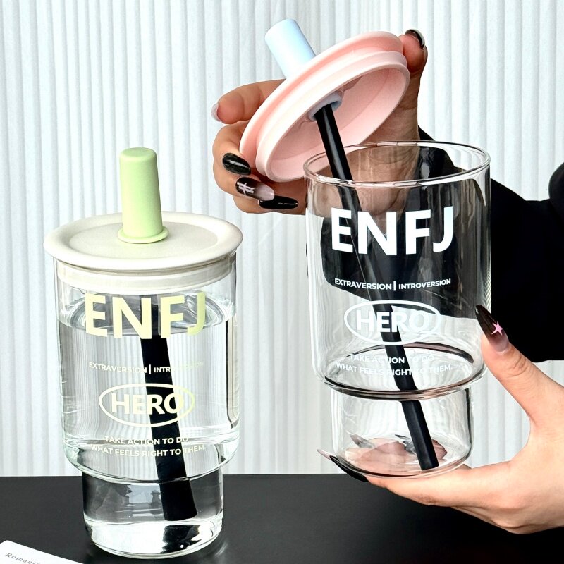 ENFJ双层玻璃吸管马克杯