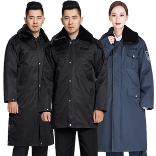 保安工作服冬装棉服加厚多功能防寒棉衣定制多功能劳安保冬装大衣