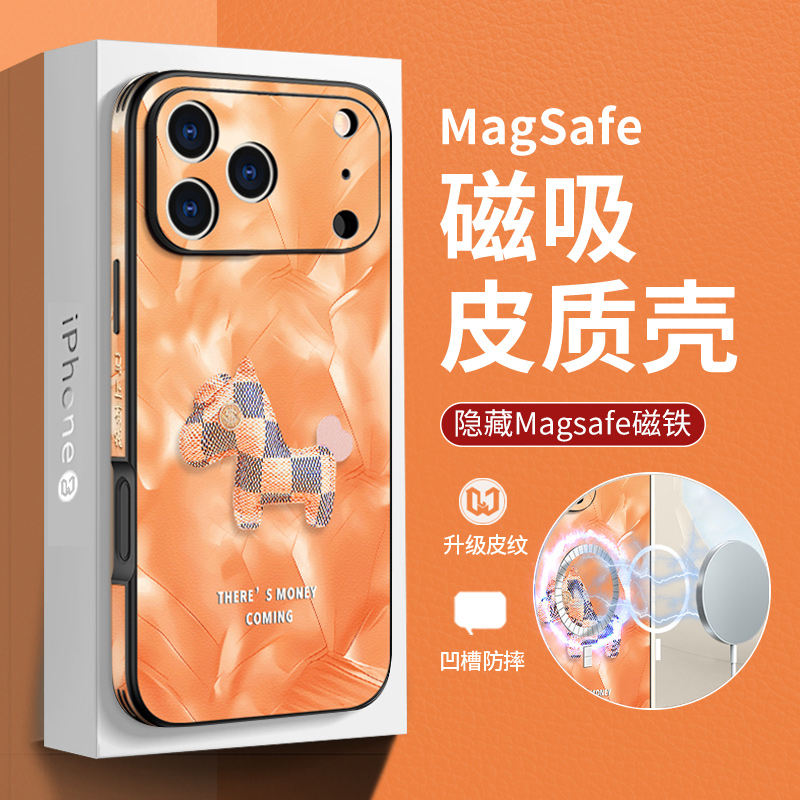 高品质皮纹全包卡通马上有钱外壳