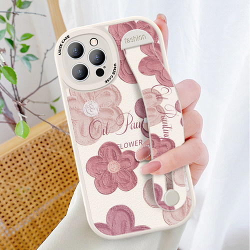 小羊皮软硅胶苹果手机壳油画