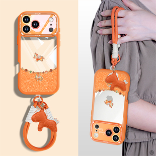 发财马适用iPhone17手机壳透明硅胶16promax过年新款苹果15时尚卡通14配挂饰马13镜头全包pro高级感plus女12