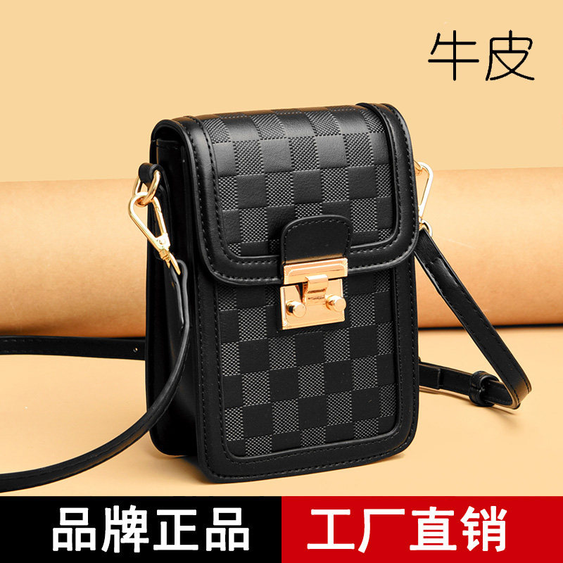 品牌真皮手机包2023新款潮小包包女包简约百搭单肩包轻便斜挎包女