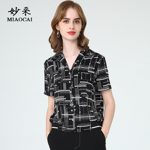 妙采短袖聚酯纤维女装