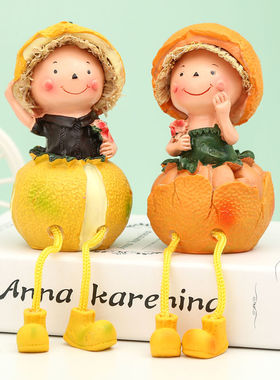 摆件装饰娃娃客厅家居摆设酒柜ins风可爱卡通创意吊脚娃娃小礼品