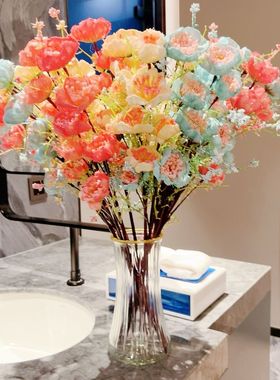 轻奢高档仿真花摆设杜鹃