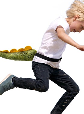 儿童恐龙尾巴霸王龙小壁虎幼儿园抓尾巴游戏舞台元旦晚会表演道具