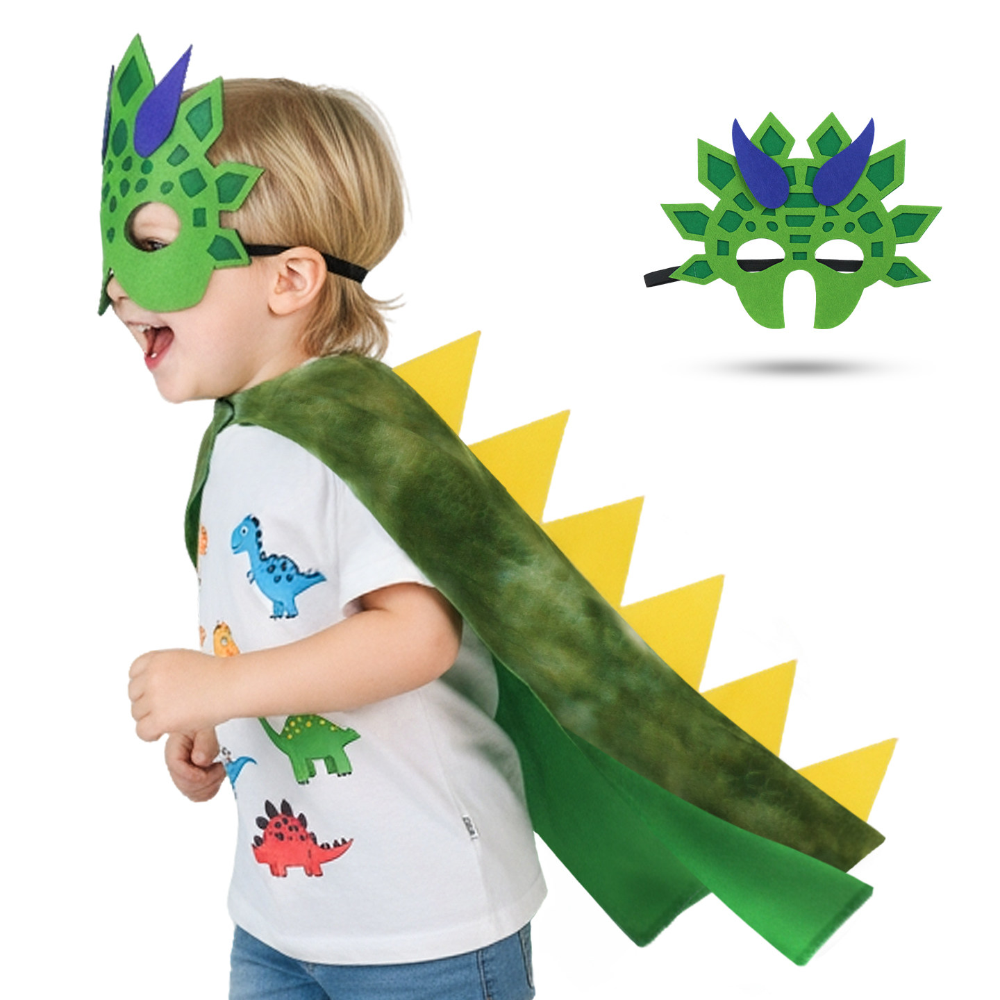 儿童恐龙cosplay披风面具