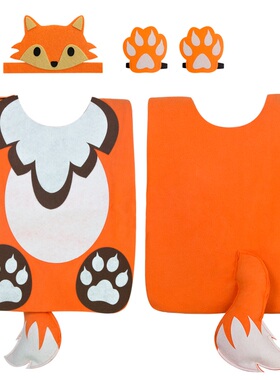 幼儿园儿童表演服饰动物头饰装扮狐狸老虎小兔子青蛙大灰狼小恐龙