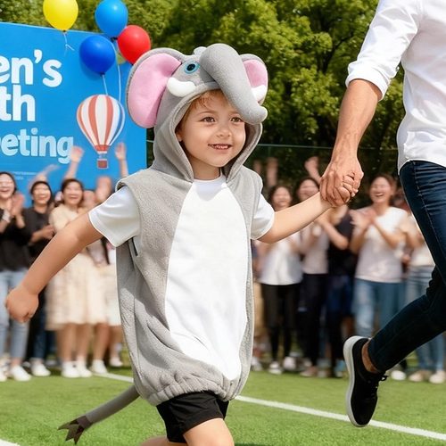 儿童大象动物COS服易穿脱