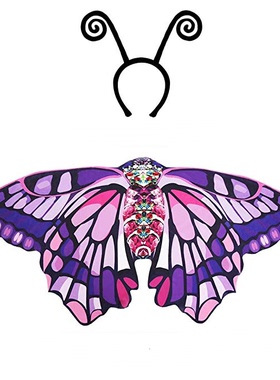 儿童蝴蝶翅膀女孩装扮面具发箍幼儿园芭蕾舞蓬裙昆虫道具表演服饰