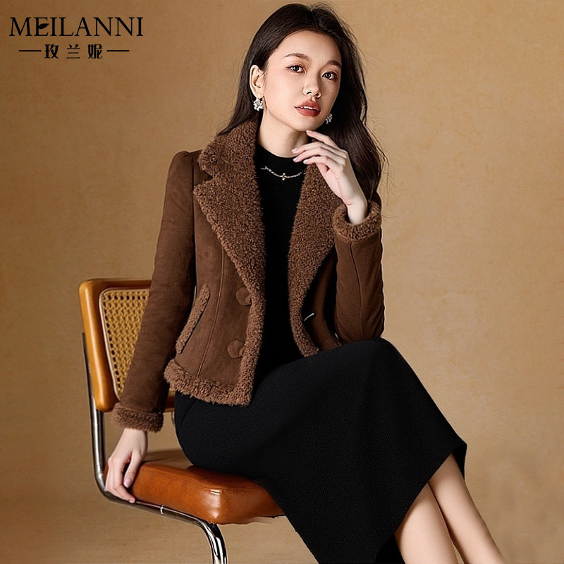 贵夫人高端品牌皮毛一体外套女冬
