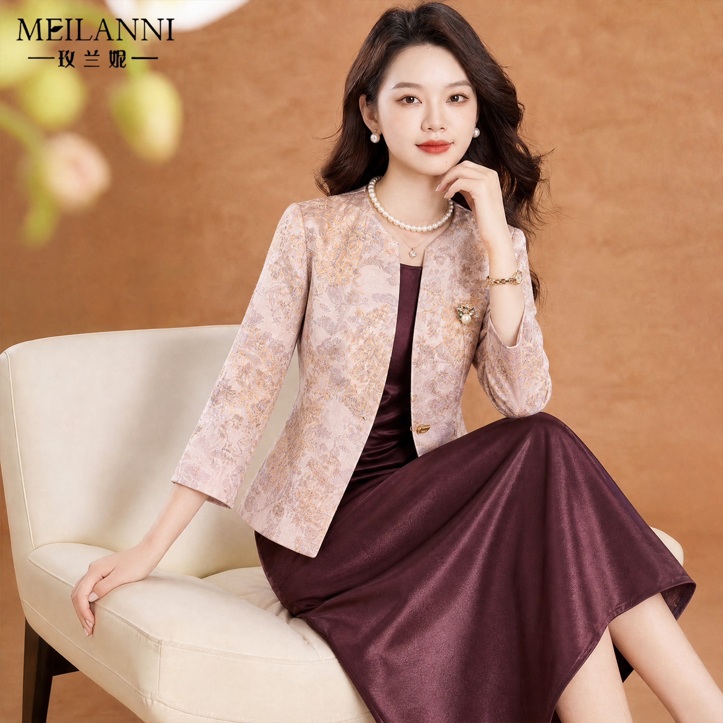 喜婆婆婚宴礼服平时可穿套装裙子