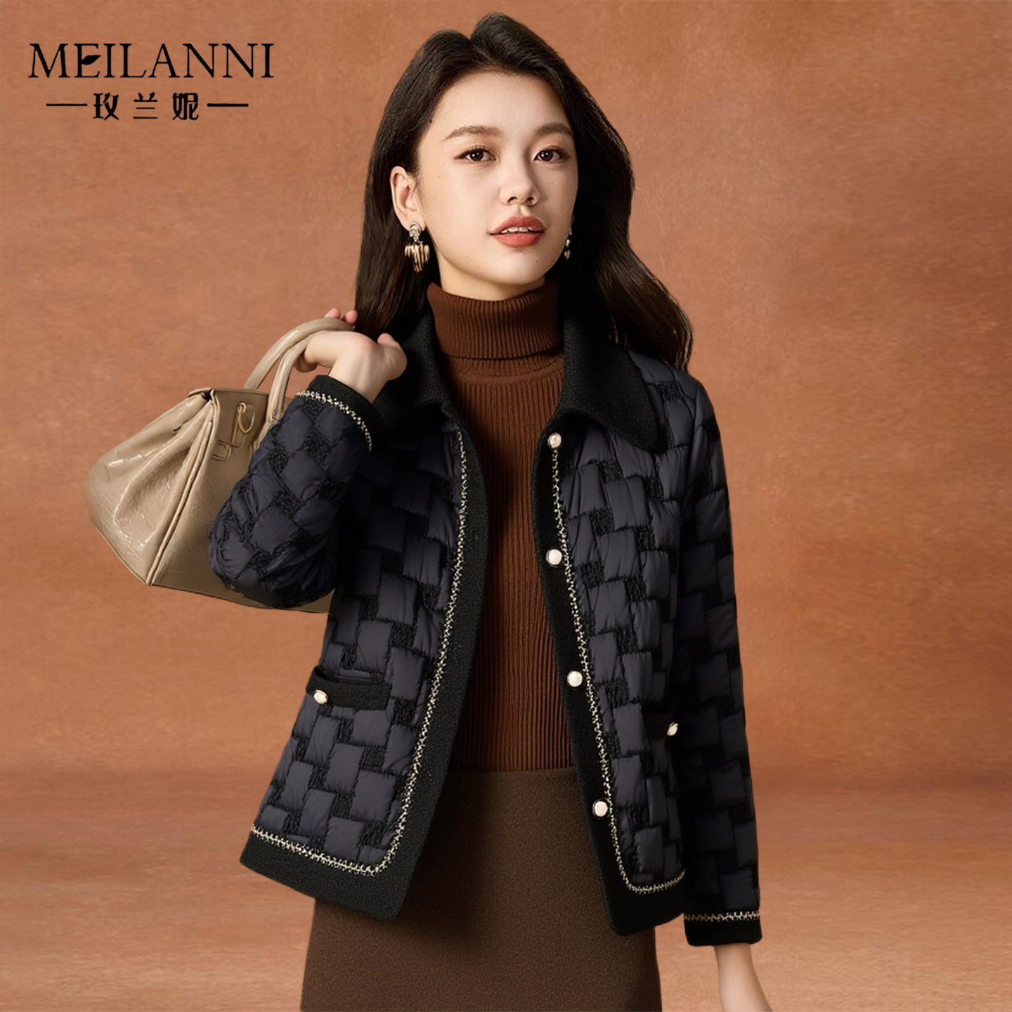 玫兰妮品牌小香风棉服轻薄小棉袄