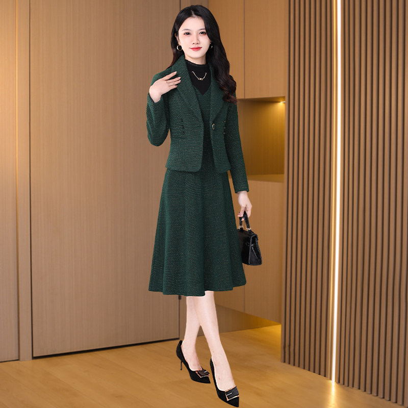 小香风套装连衣裙女春秋装2026新款爆款时尚高级感广州十三行裙子