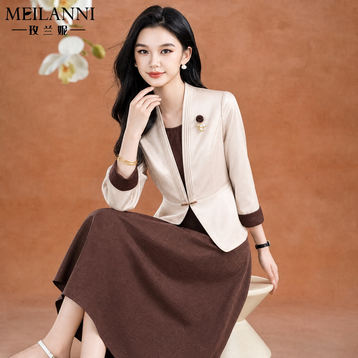 十三行高端套装连衣裙喜婆婆礼服