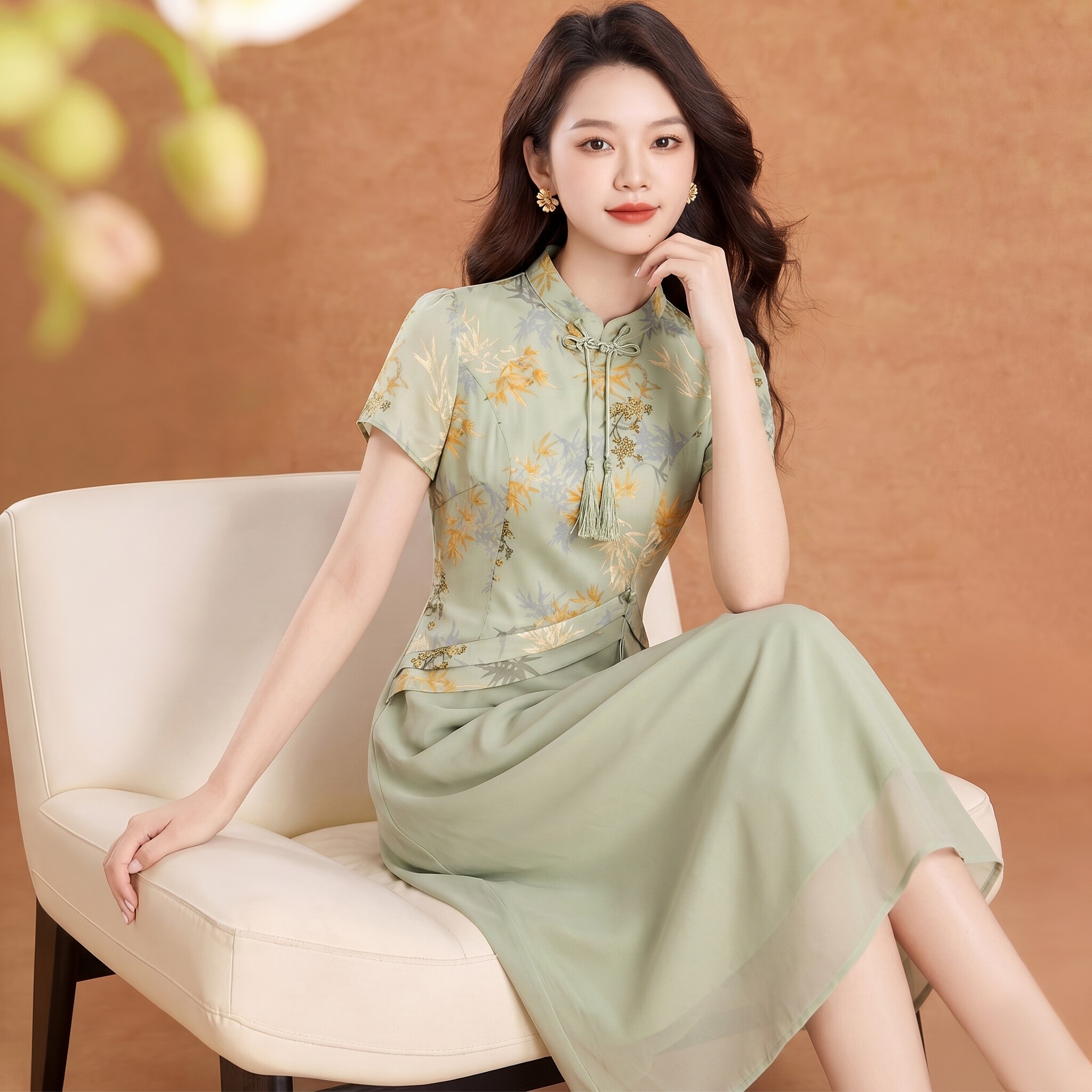新中式国风改良旗袍女夏2026新款高端大气年轻妈妈深圳南油连衣裙