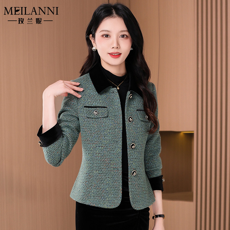 春装小香风西服高端名媛妈妈外套