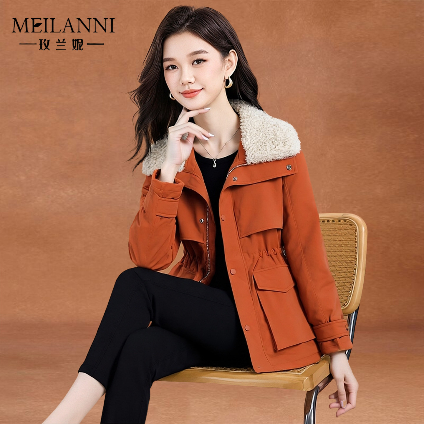 玫兰妮工装派克服气质高级感外套