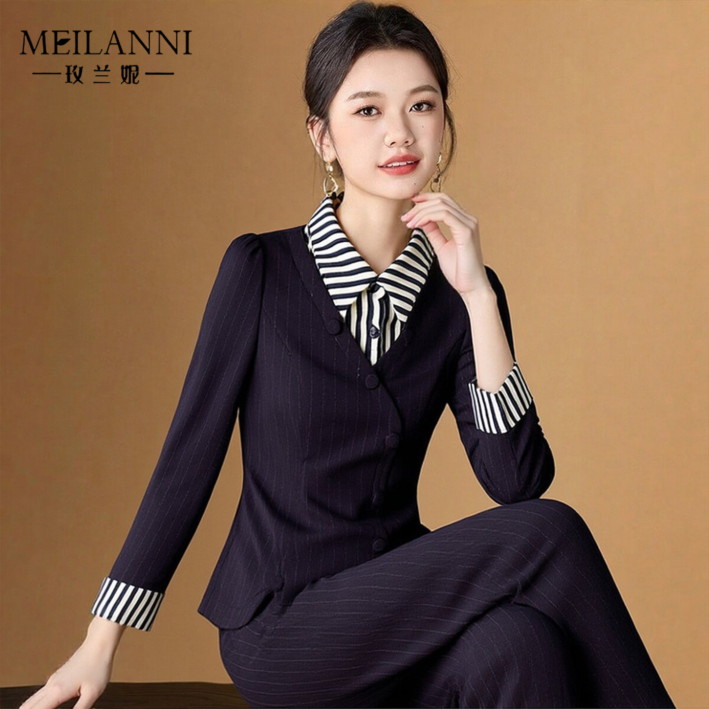 早春小西服衬衣裤子套装2026新款漂亮穿搭整套广州十三行气质女装