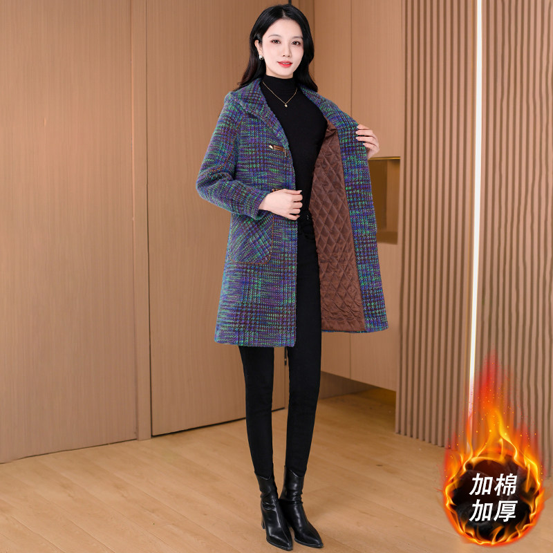 小香风格子大衣外套女秋冬2026新
